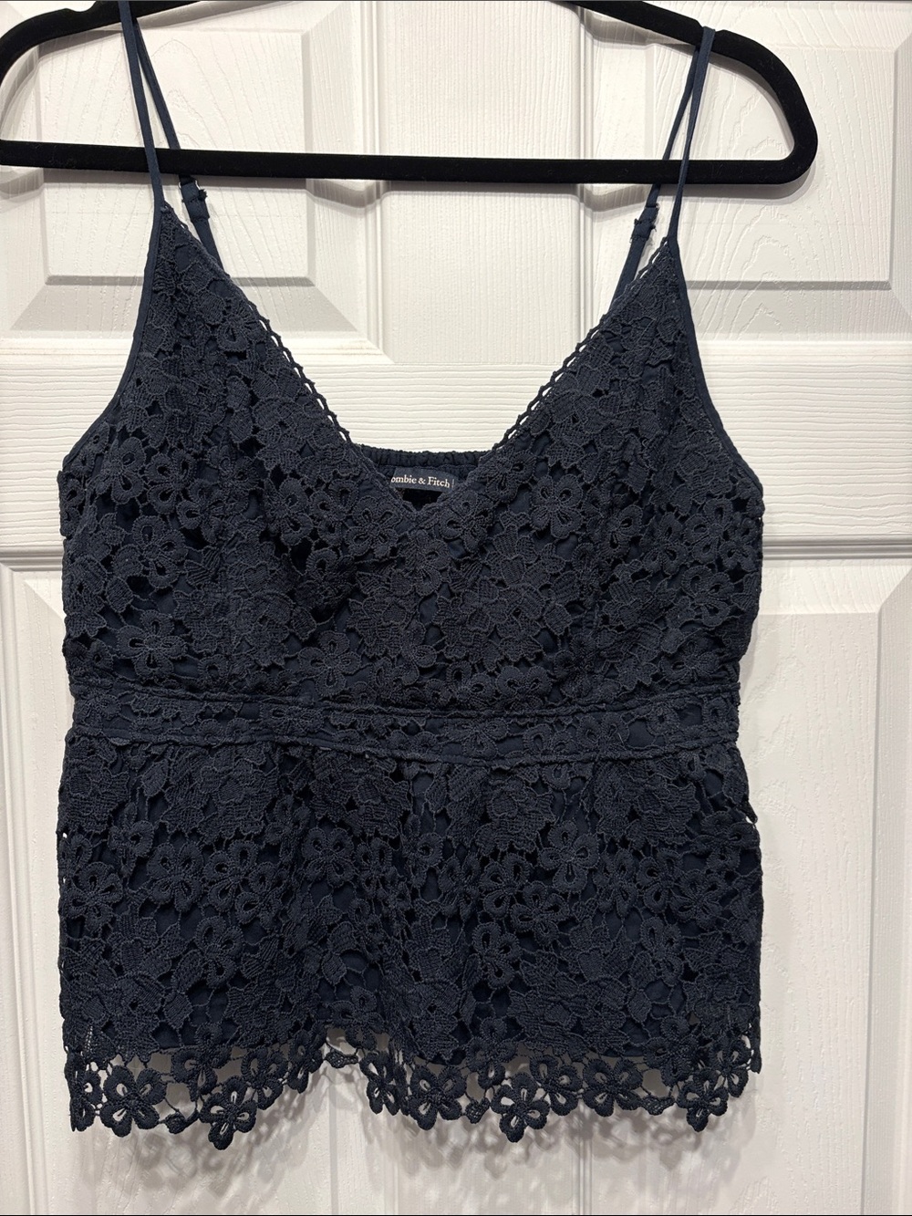 Abercrombie & Fitch Dark Navy Floral Lace Camisole